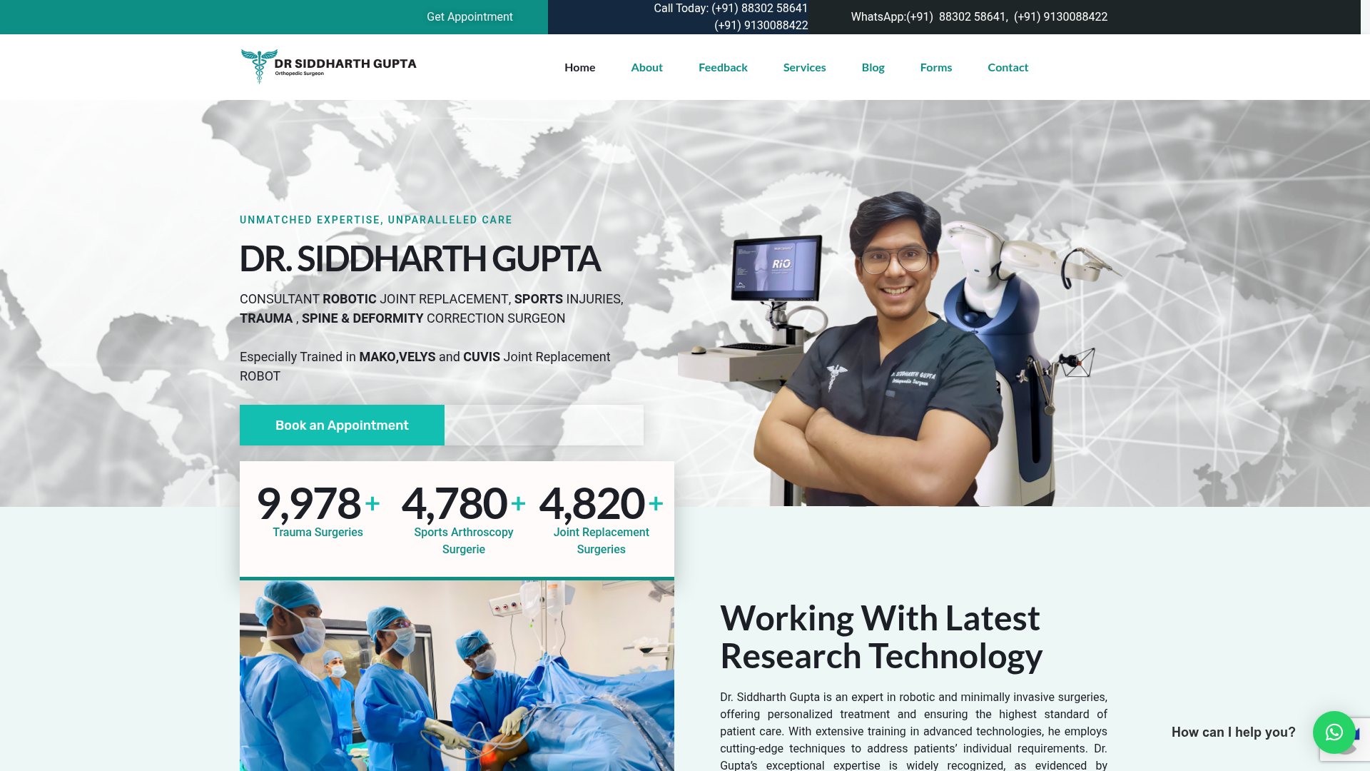 Dr. Siddharth Gupta website preview