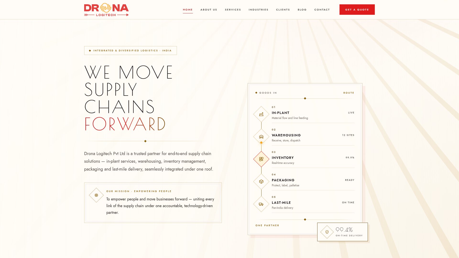 Drona Logitech website preview